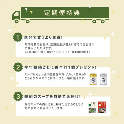 〈定期便10食〉食べる日本のスープ